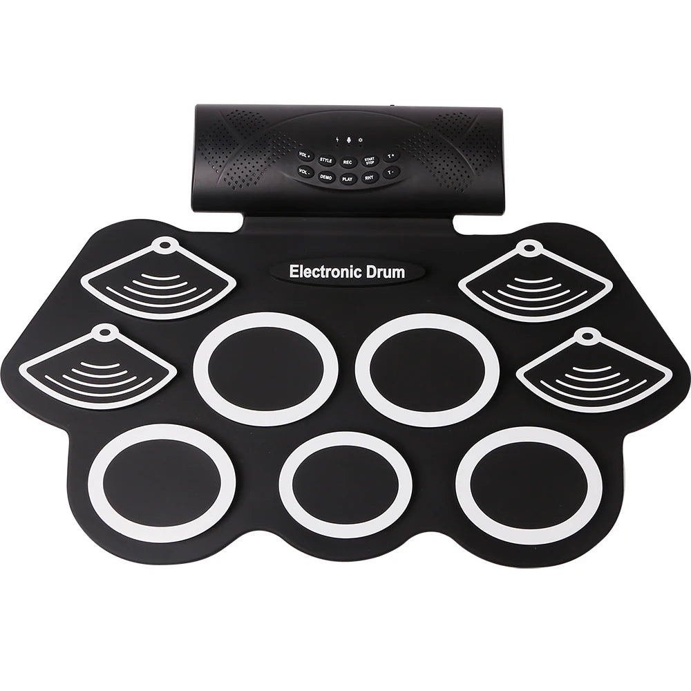 Electric Digital Acoustic 9 Pad Roll up Drum Set for Educational Kids Music Instrument Electronic Drum Set