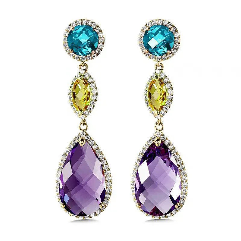CAOSHI Trend Korea New Design Elegant Fashion Beautiful WaterDrop Crystal Earring for Women