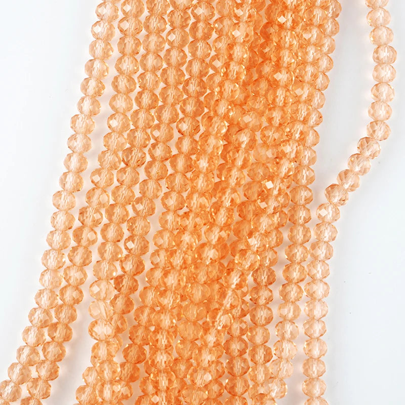 Crystals Wholesale Briolette Crystal Glass Beads Finding Spacer Beads Faceted Rondelle Beads 6mm for DIY Craft Bracelet Necklace