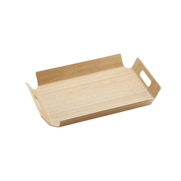 Wholesale Classical  44cm Rectangle  Hotel  Wood  Serving Tray with Handle