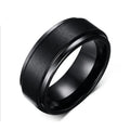 8mm Wide Tungsten Rings Fashion Black Men Tungsten Wedding Rings Wholesale Jewelry Decent Tungsten Carbide Rings