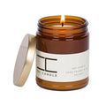 Home Decoration Candle Packaging Candle Making 8OZ Amble Candle Jars Glass with Black Plastic Lid