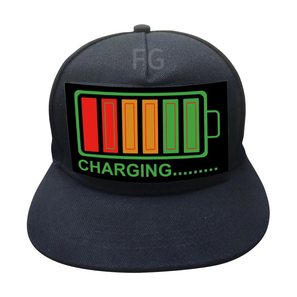 LED Message Badge Cap for Parties Sports Casual Business & Outdoor Scenes Display Time or Name