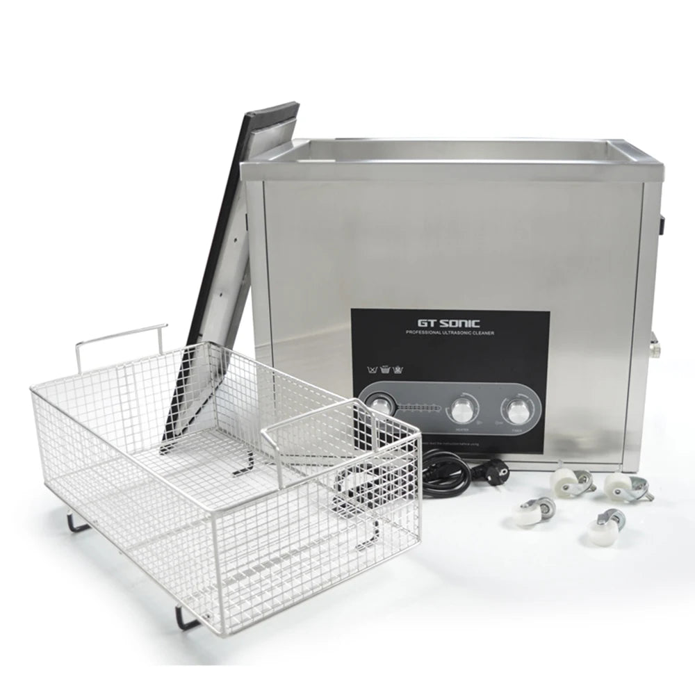 GT SONIC New Electric 36L Industrial Ultrasonic Cleaner with 600W Power 28KHz/40KHz Frequency for Degreasing Hot Water Cleaning