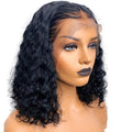 Vendor 100% Virgin Raw Brazilian Hair Wigs Water Wave HD for Lace Frontal Closure Black Women's Transparent Lace Front Wigs