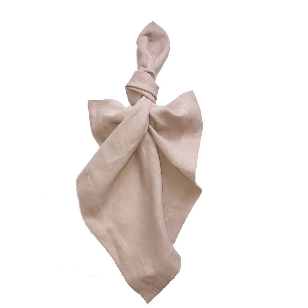 Custom 100 Linen Hemstitch Napkins 3cm Edge Folding Styles Handmade Stone Wash Linen Napkin for Weddings-Dropshipping