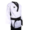 Martial Arts Taekwondo Poomsae Dobok Uniform White Unisex Durable Custom Logo Polyester Cotton