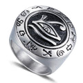 Antique Style Men Stainless Steel Eye of Horus Ring