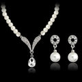 Hot Selling Wedding Jewelry Set Pearl Necklace Earring Set Bridal Jewelry Set