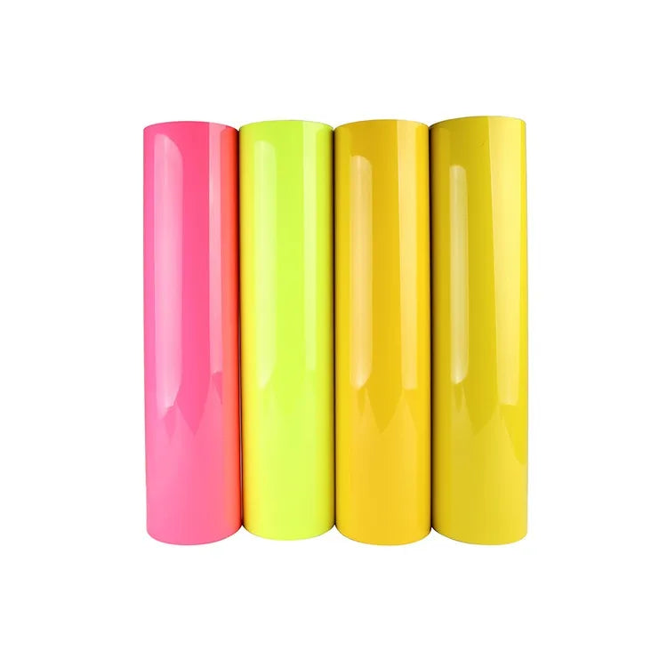 QUAFF PU Heat Transfer Vinyl Neon Color From Korea 51cm * 25m for Heat Transfer Custom logo in T-shirt