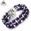 Wholesale Punk Man Jewelry Stainless Steel Cool Rock Style Motorcycle Bike Chain Man Bracelet Man Jewelry for Boyfriend