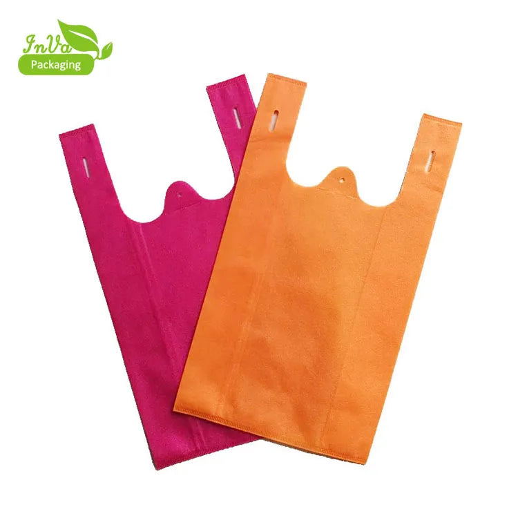Custom Designed Cheap Non-Woven T-Shirt Shopping Bag for Market Use