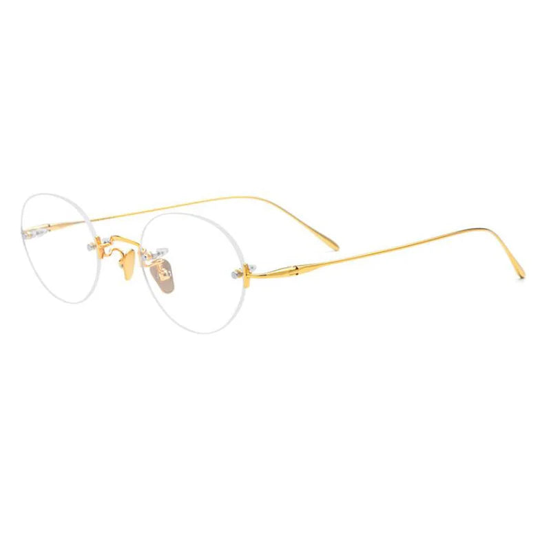 YTSBL1869 New Arrival Pure Titanium Glasses Frame Optical Classic Half-Framed Glasses for Men or Women