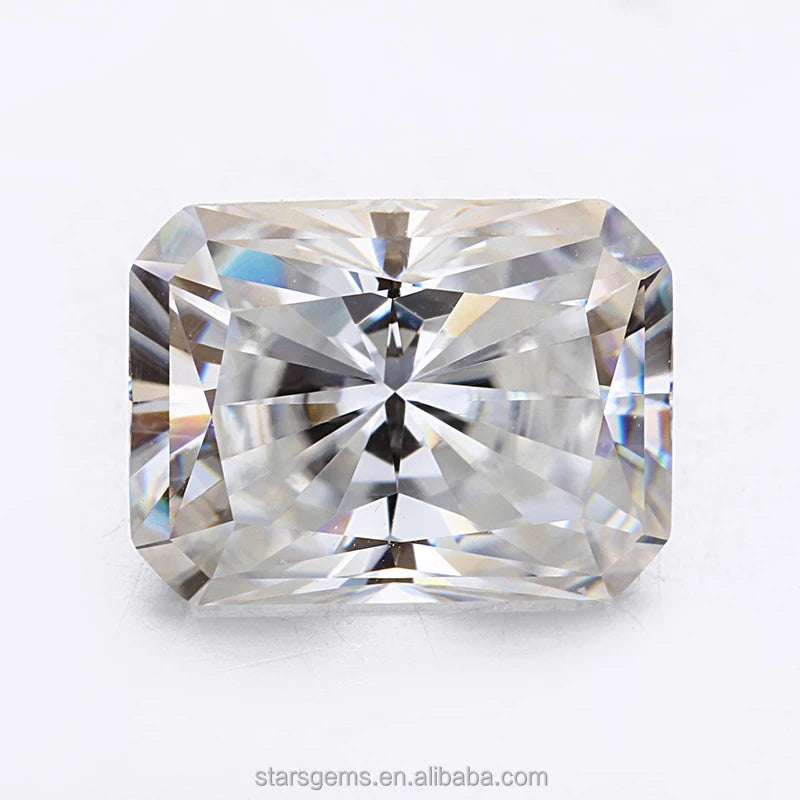 China Manufacturer Shining Perfect Customized Radiant Cut White Moissanite