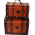 Hot Sell Wooden Treasure Chest Box Decorative Wooden Storage Trunk Treasure Chest Box