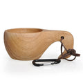 Classical Hot Sell Handmade Rubber Wood Tortoise Shell Traditional Nordic Style 200ml Eco-Friendly Outdoor Portable Kuksa Mug