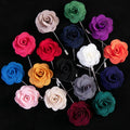 Camellia Free Shipping Wholesale Custom Fabric Flower Brooch Stick Lapel Pin Handmade for Men Suit