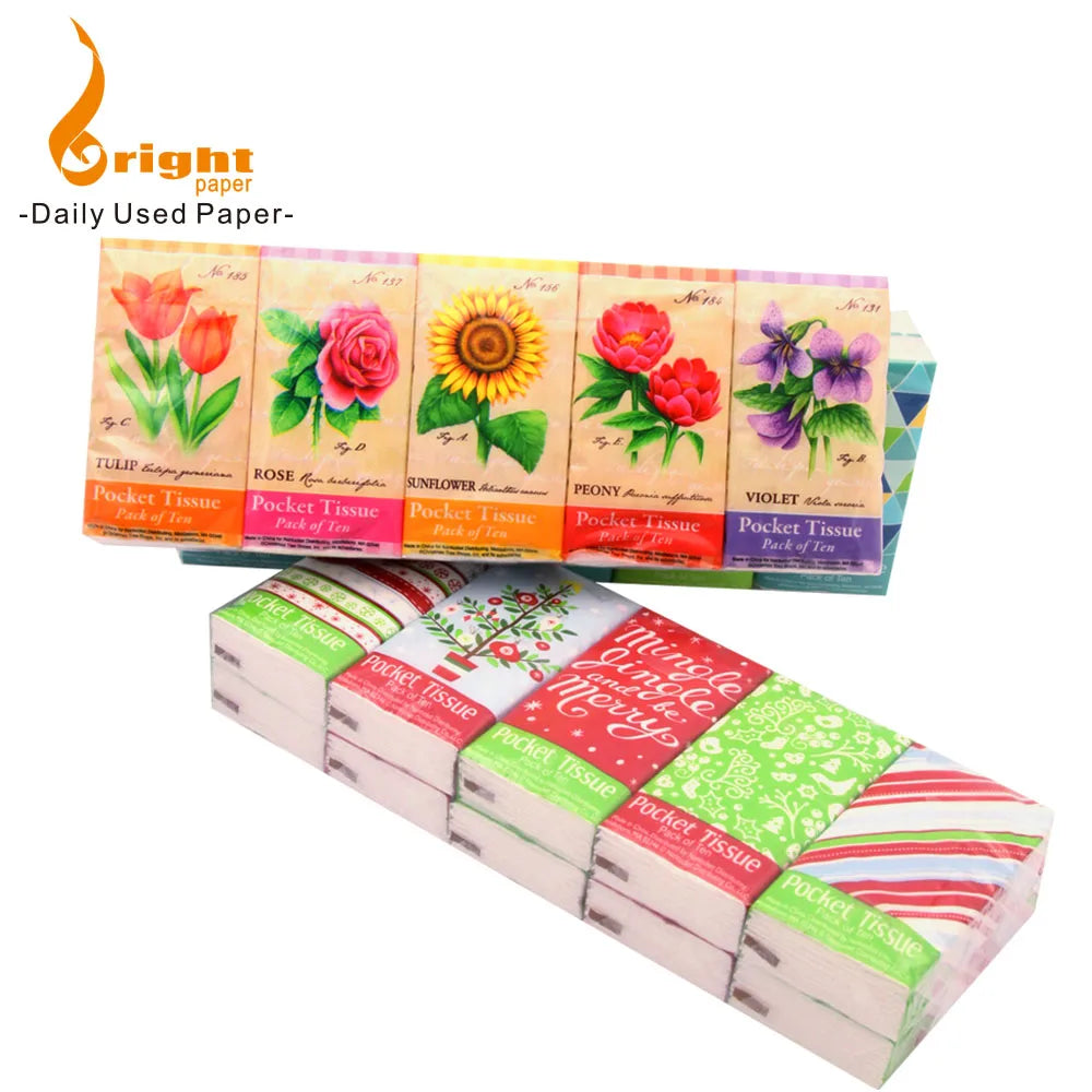 Promotional Virgin/Mixed/Recycled Wood Pulp Facial Pocket Tissue White 205x200mm 2/3-Ply Ultra Soft ISO Certified MAAZA Brand