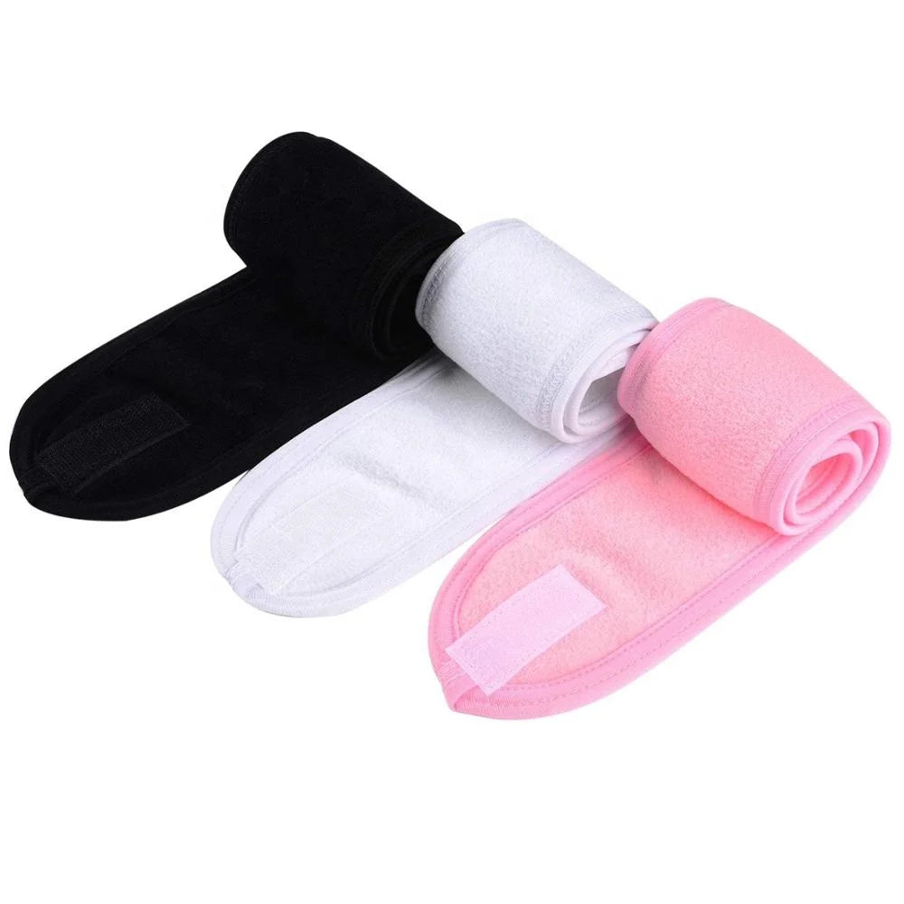 Custom Private Label Unisex European American Style Mix Designs Mix Colors Fabric Washing Face Makeup Headband Custom Size