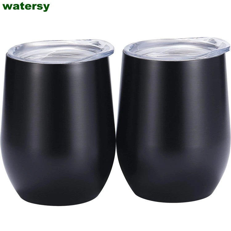 Wholesale  Tumbler Cups Stainless Steel Solid Cups 12oz Wine Cup With Slide Lid