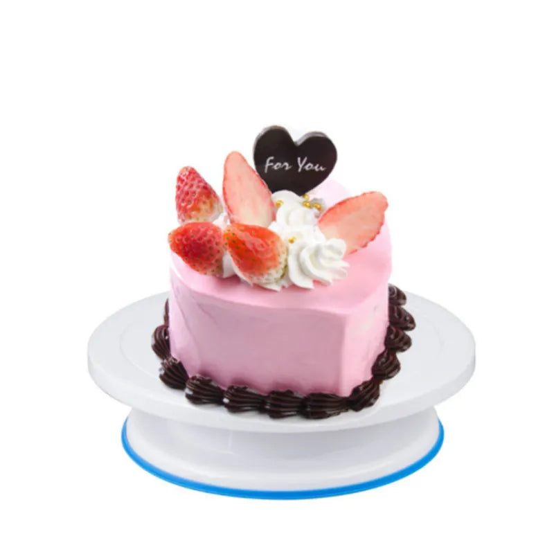 Plastic Cake Plate Tools Baking Rotary Table Cakes Decorating Turntable Anti-skid Round DIY Kitchen Dessert Bakeware Tool