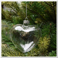 10cm Heart Shape Glass Ball Christmas Tree Ornaments Glass Christmas Tree Toys Set Pine Cones New Year Decoration Navidad SD097