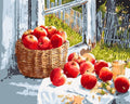 CHENISTORY Paint by Numbers for Children Diy Apples No Frame on Canvas