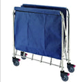 High-quality Durable Elerein AF08156A Commercial Housekeeping Metal Linen Cloth Folding Cart 4 Rubber Wheels for Hotel Hospital