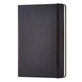Bulk Cheap A5 Hardcover Black Line Paper Journal Notebook Customizable Low MOQ with Band Black Faux Leather Cover