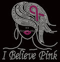 Afro Girl Crystal Motif Rhinestone Transfer Design Heat Press Iron-On T-Shirt