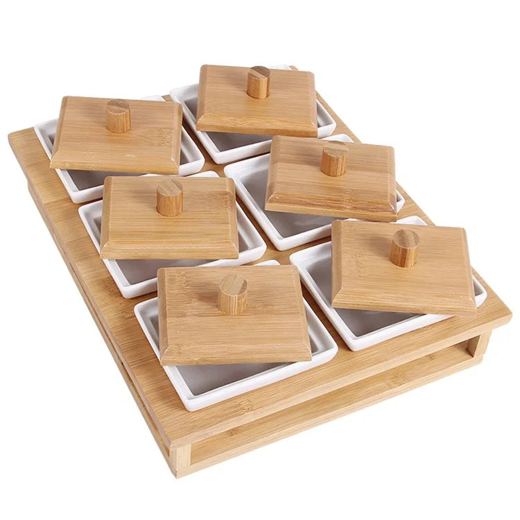 Creative Multifunctional Combination  6 Compartment  Food Storage  Box  with Lid
