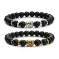 Men's Matte Onyx Lucky Buddha BraceletGemstone Beads Yoga Meditation Chakra Bracelet