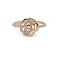 Rose Flower Fashion Jewelry Dainty 925 Sterling Silver Rings Minimalist Jewelry 18k Gold Plated Rings for Women
