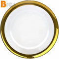 Gold Rim Glass for Charger Plate Decoration Eco-Friendly Wedding and Engagement Accessory