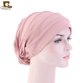 Wholesale New Design Women Slouch Solid Plain Chemo Cap Beanie Cotton Bonnet Turban TJM-267