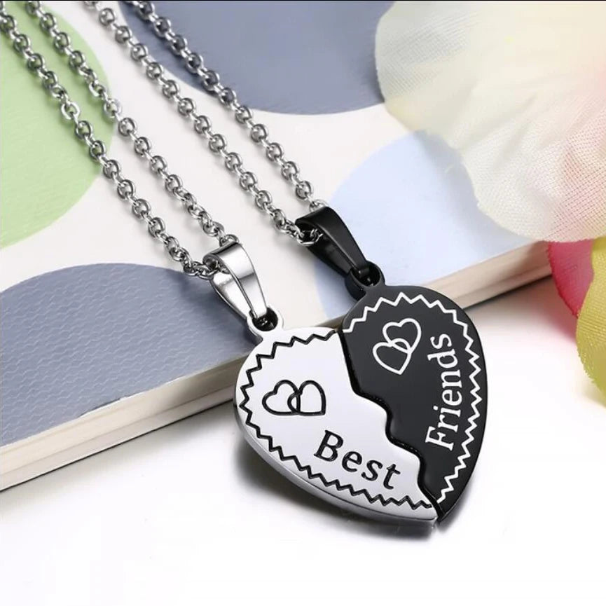 Zhongzhe Factory Fashion Jewelry Necklace Classic Stainless Steel Best Friend Lover Necklaces Pendant Set for Friends