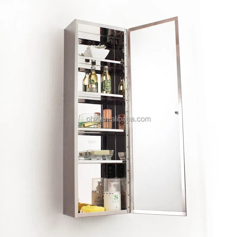 Factory Direct Sell Tall Thin  Stainless Steel Kitchen Storage Cabinet Design