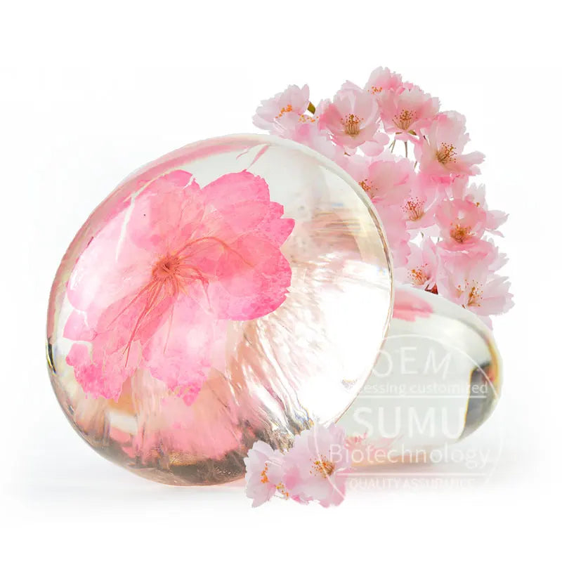 Organic Facial Handmade Bath Soap Natural Pink Cherry Blossoms Soap Transparent Flowers Whitening Skin Amino Acid Soap bar