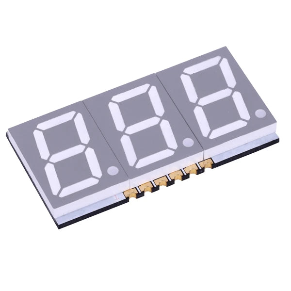 Ultra-Thin 0.39 Inch 3 Digit SMD 7 Segment Display White Color Surface Mount for Retail Store Advertising Indoor Application