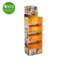 High Quality Corrugated Cardboard Floor Display Stand with Foldable Design Modern Style for Supermarket Garment Use