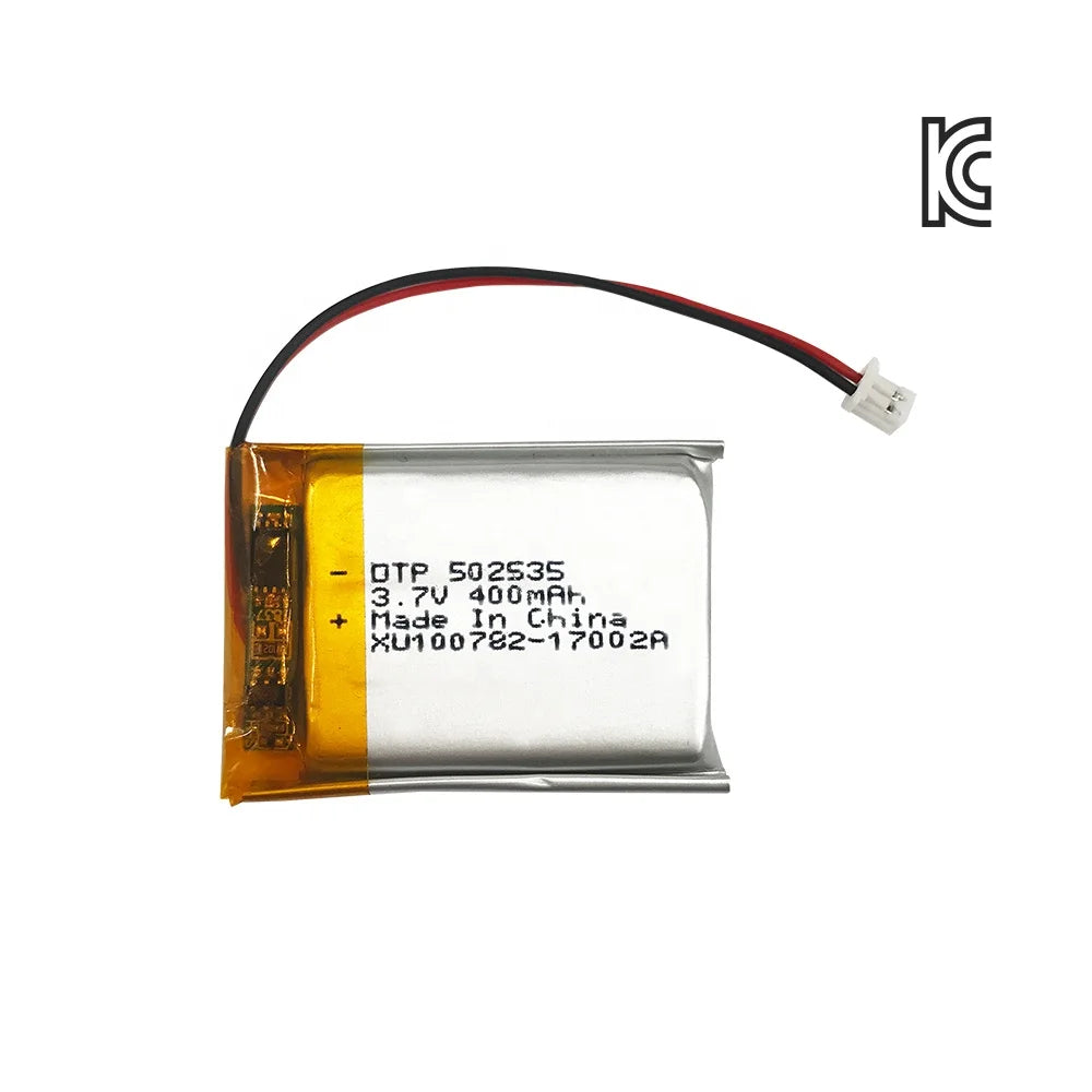 DTP KC/UN38.3 Certified Lipo 3.7V 052535 502535 400mah 1.48wh Lithium Ion Polymer Battery