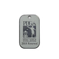 Fashion Stainless Steel Engraved Custom Logo Nameplates Tag Brand Handbag Plaques 76.5x25.5mm 0.2mm Thick