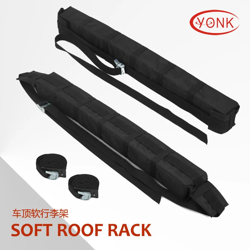 Yonk Surf Board Rack Soft Pad Carrier Rack 600D Oxford Black High Load Capacity 65-100kg for Automotive Cars & Trucks