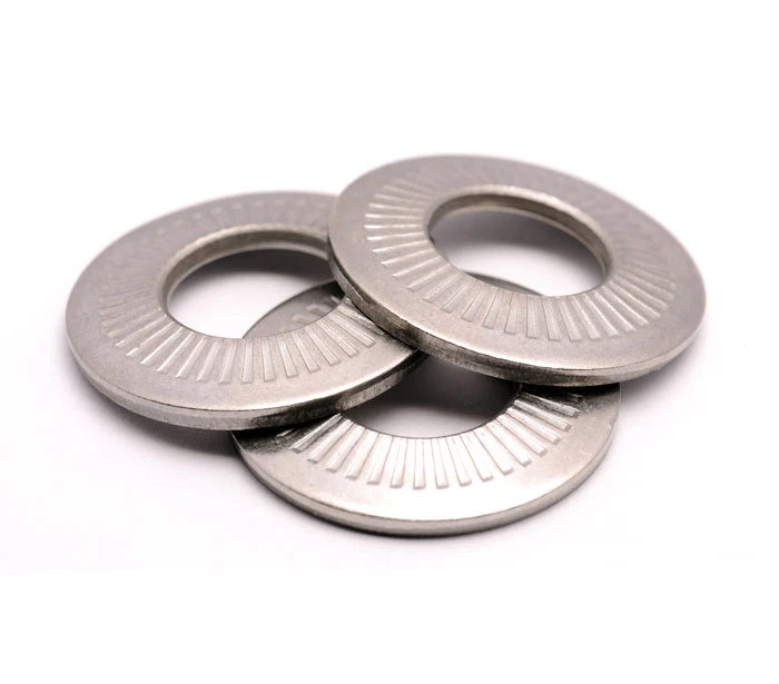 Stainless Steel Brass DIN Standard Zinc Finish Serrated Tooth Knurling Conical Beveled Face Washers