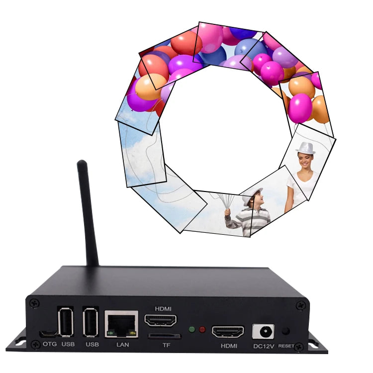 Irregular LCD Joint Screen Media Player Box Support WLAN Wifi Network Android Box
