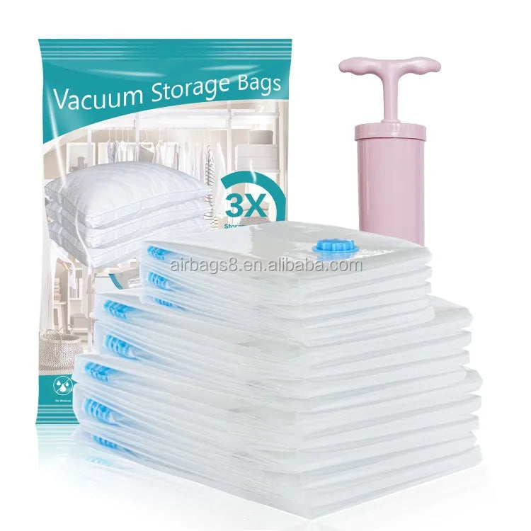 Reusable Vacuum Compressed Bag for Clothes Storage Wholesale Airbaker Space Saver Vacuum Storage Bag