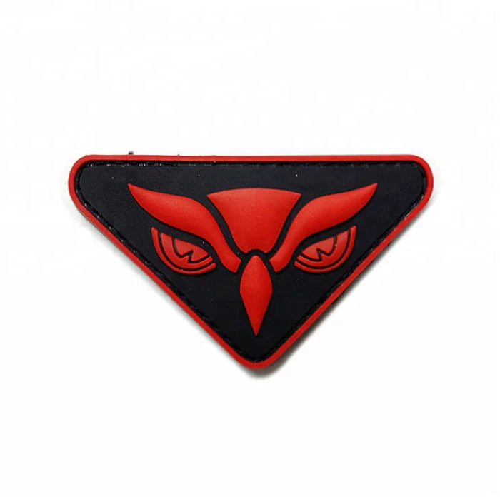 Hot Sale PinGlory High Quality Environmentally Friendly Triangle Eagle Owl Design PVC Patch Gift Souvenir in Stock