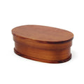 Classical Hot Sell Japan Style Handmade Lacquer Detachable 19.5cm Oval Wooden Bento Lunch Box