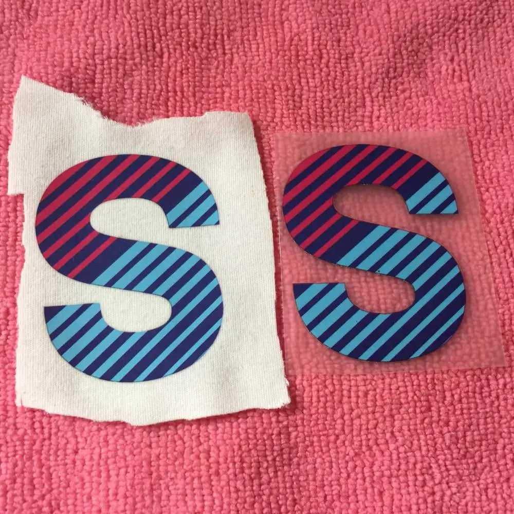 Colorful Letter Design Iron on Transfer Label for Jerseyheat Transfer Letter Design for Clothing