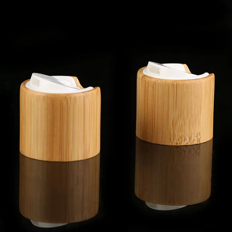 24/410 Bamboo Cover Bamboo Press Disc Top Cap for Glass Bottle and Plastic Bottle